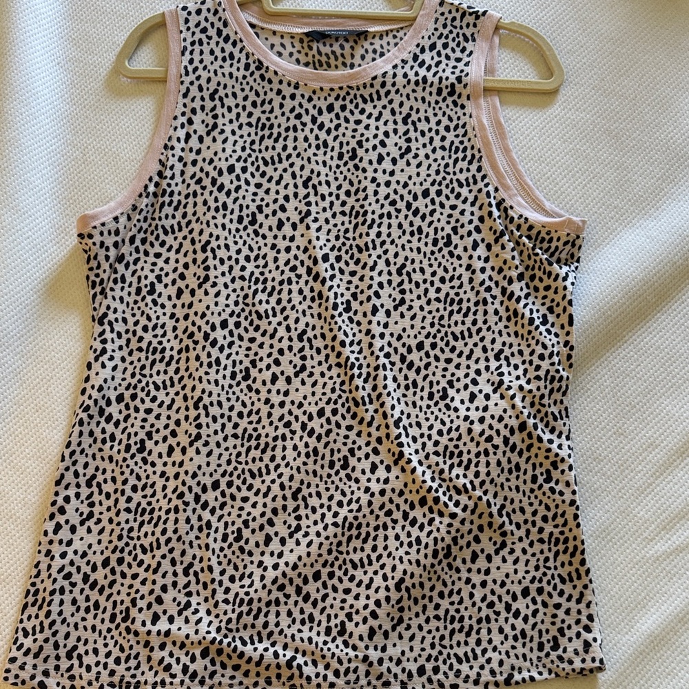 Leopard Print Sleeveless Blouse